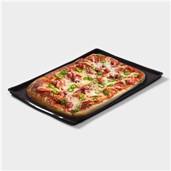 Коврик перфорированный прямоугольный Доляна, силикон, 40×31×1 см, тёмно-коричневый