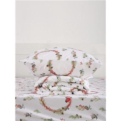Постельное бельё 1.5-спальное «Этель. Снегири (вид 2)», поплин