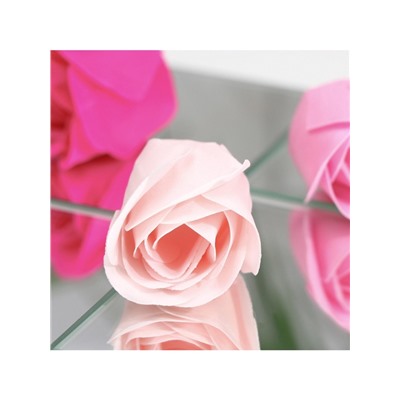 Мыльные розочки, цветные оттенки, набор 18 шт.