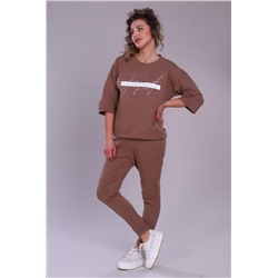 Костюм женский с брюками и кофтой 303 (Какао)
