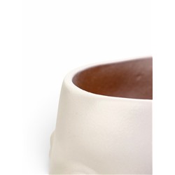 Горшок-органайзер «Голова», керамика, белое, 3 л, 21×19 см