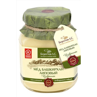 Мёд "Берестов А.С." Башкирхан ст.банка 500г ЭКОПРОДУКТЫ, 1187668