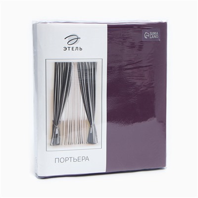 Штора блэкаут портьерная «Этель», 145×265 см, цвет винный