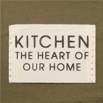Полотенце кухонное «Этель» Kitchen, 40×73 см, зелёное, хлопок 100%, саржа 220 г/м²