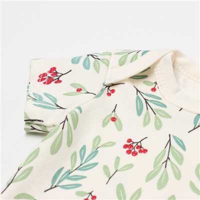 Боди детское «Крошка Я» Christmas, рост 68-74 см, молочное