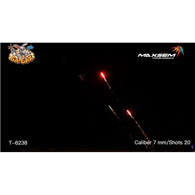 Римские свечи T-6238 Красные звезды / RED STARS WITH REPORT (0,3" х 20)