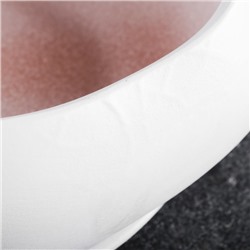 Горшок для кактусов и суккулентов «Бонсай», 2.5 л, 28×24 см, керамический, с поддоном, белый