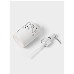 Аксессуары для ванной, 4 предмета, мыльница, дозатор для мыла, 2 стакана, белые