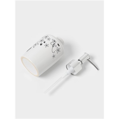 Аксессуары для ванной, 4 предмета, мыльница, дозатор для мыла, 2 стакана, белые