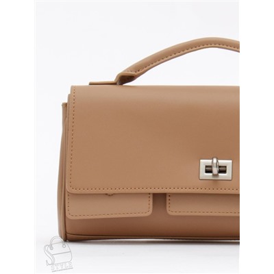 Сумка женская кожаная 5035PE apricot Polina&Eiterou