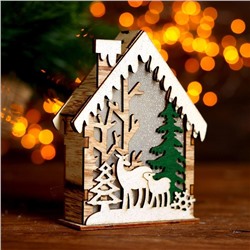 Световой декор настольный «Домики» 12.5 см, МИКС