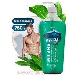 Milana MEN Гель для душа Могучий Килиманджаро с маслом лемонграсса 750 мл