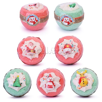 Шипучая соль для ванн Чаша с пеной и игрушкой 160г "Зимние забавы"