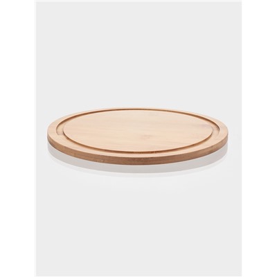 Блюдо с крышкой Доляна «Эстет», d=23.5 см, бамбук, стекло