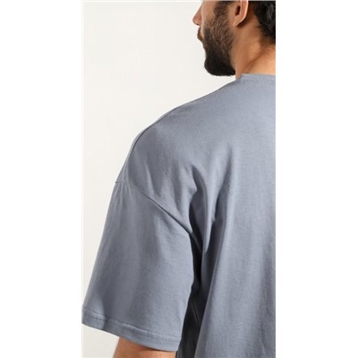 Фуфайка (футболка) мужская Герой-4 (1 шт) (Серый)