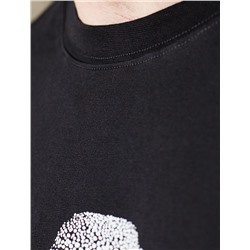 Свободная футболка  с авторским принтом