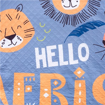 Покрывало 1.5-спальное «Этель» African friends, 145×210 см, микрофибра