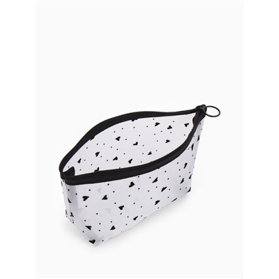 Косметичка женская Little love, с рисунком, на молнии, белая