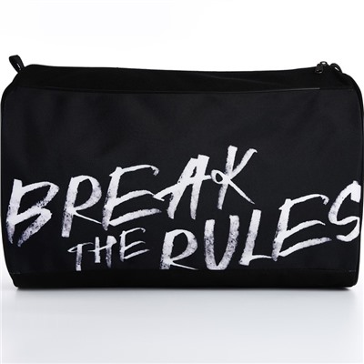 Сумка спортивная Break the rules, 40×24×21, отдел на молнии, черная