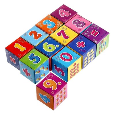 Кубики «Арифметика», 12 шт., 3+