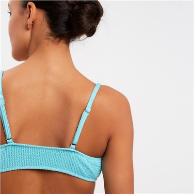 Купальник раздельный фактурный женский MINAKU, бирюзовый, размер 44