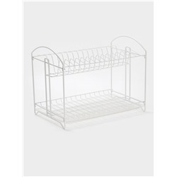 Сушилка для посуды универсальная, разборная, с поддоном, 39.5×24×29.5 см, белая