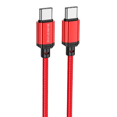 Кабель Type-C - Type-C Borofone BX87 PD 60W 100см 3A  (red)
