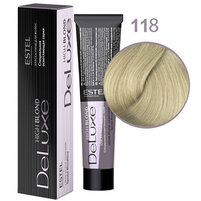 ЭстельDeLuxe High Blond Краска-уход для волос 118 Пепельно-жемчужный блондин ультра 60 мл