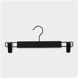 Вешалки для брюк и юбок LaDо́m Soft-touch, 32.5×13 см, 2 шт., с зажимами, чёрная