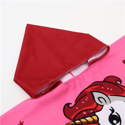 Полотенце - пончо детское LoveLife «Пони», 60×120 см, розовое