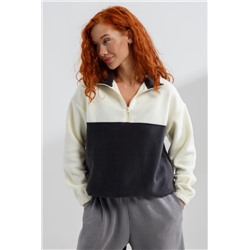 7490О толстовка женская (Серо-молочный)