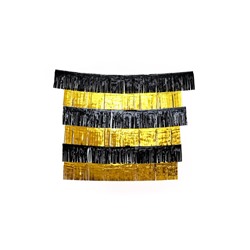 Занавес для фотозоны чёрно-золотой, полоса 152×25 см