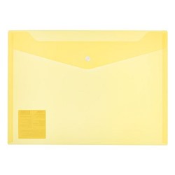 Папка с кнопкой  А4 120мкм Classic прозрачная, желтая ЕС2111109 Expert Complete