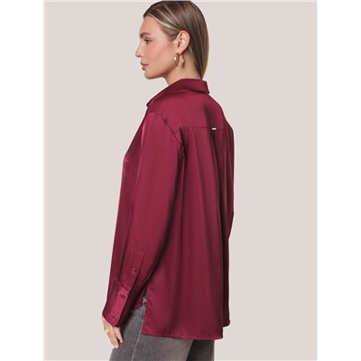 Блузка из сатина с эластаном