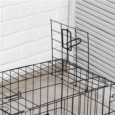 Клетка для собак 51×35×41 см, черная