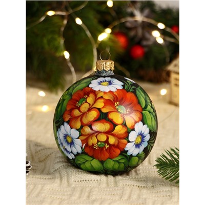 Набор из 4-х ёлочных шаров d=10 см «Неповторимый букет»