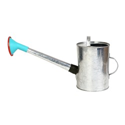 Лейка с длинным носиком, 5 л, с рассеивателем, оцинкованная, без рисунка, носик d=25 мм