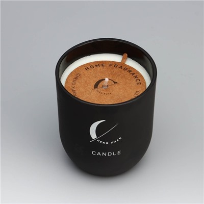Свеча ароматическая Home Fragrance, одеколон, чёрная, 7×8 см