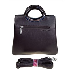 Женская сумка из искусственной кожи, цвет шоколадно-черный