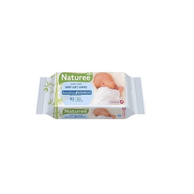 Naturee Sensitive влажные салфетки для детей 63 шт