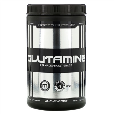 Kaged Muscle, Глутамин, без ароматизаторов, 1,1 фунта (500 г)