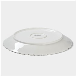 Тарелка Magistro «Цветок», d=25 см, фарфор, белая