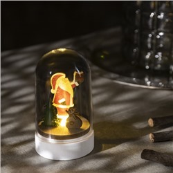 Светодиодная фигура под куполом «Дед Мороз» 6×9.5×6 см, дерево, батарейки LR1130×3 (нет в комплекте), свечение тёплое белое