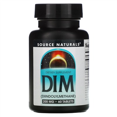 Source Naturals, DIM (дииндолинметан), 200 мг, 60 таблеток