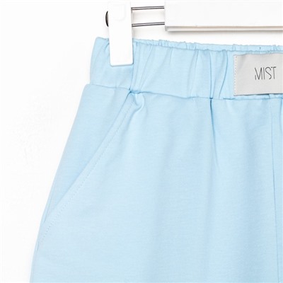 Костюм женский (толстовка, шорты) MIST, размер 40-42, голубой