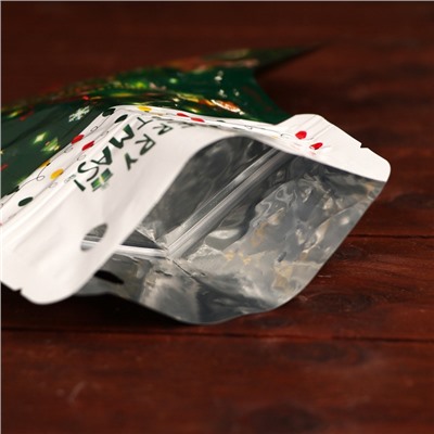 Пакет подарочный новогодний, с zip - lock застежкой, 12×20.5 см