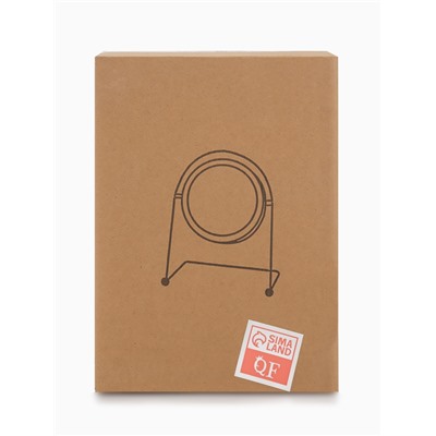 Зеркало настольное PREMIUM, круглое, металлическое, 29×20.5×11 см, (d=14.5 см), цвет золотой