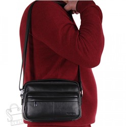 Сумка мужская кожаная 2071BSH black Heanbag