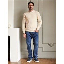 Джемпер с круглым воротом из хлопка с нейлоном