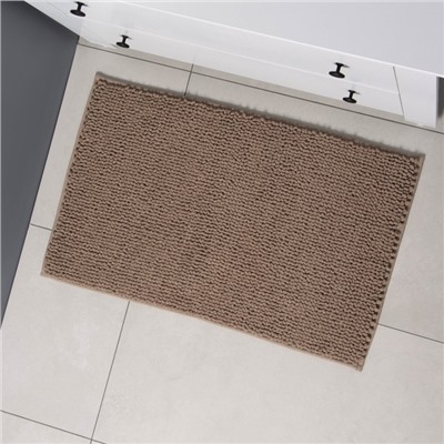 Коврик для дома LaDо́m, букли, плотность 1100 г, 50×80 см, коричневый